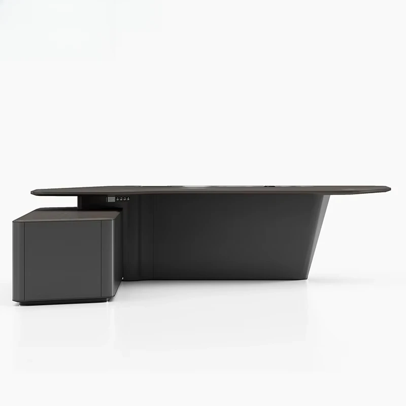 L Shape With Drawer White Luxu - Office Tech Management 评论和价格