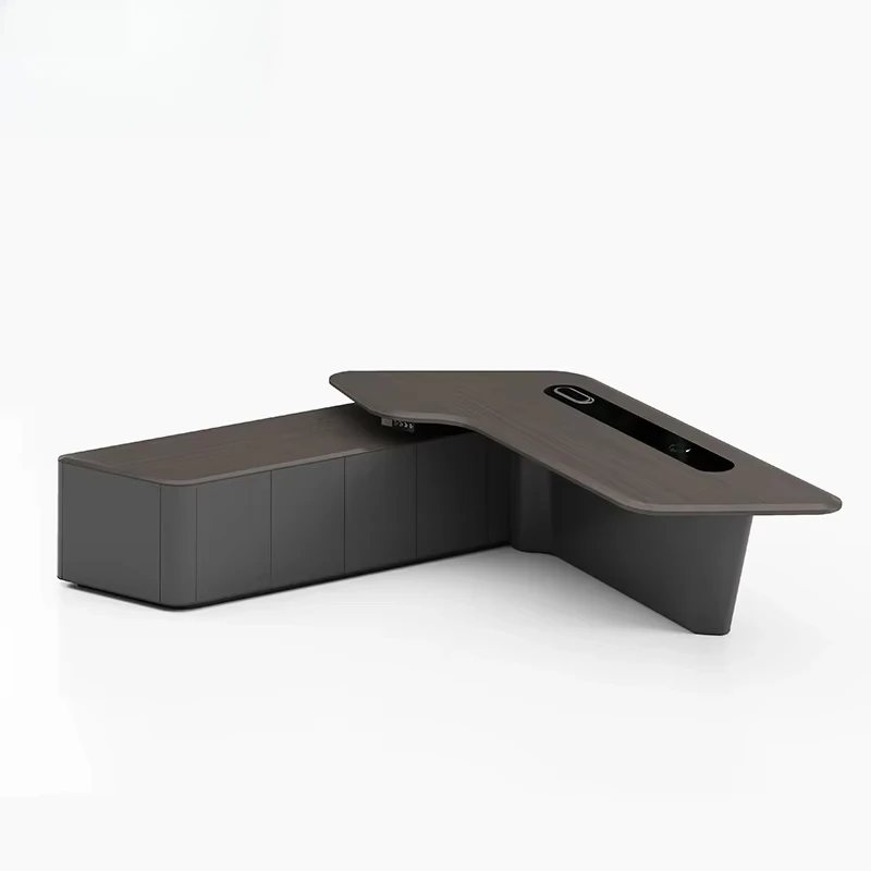 L Shape With Drawer White Luxu - Office Tech Management 评论和价格