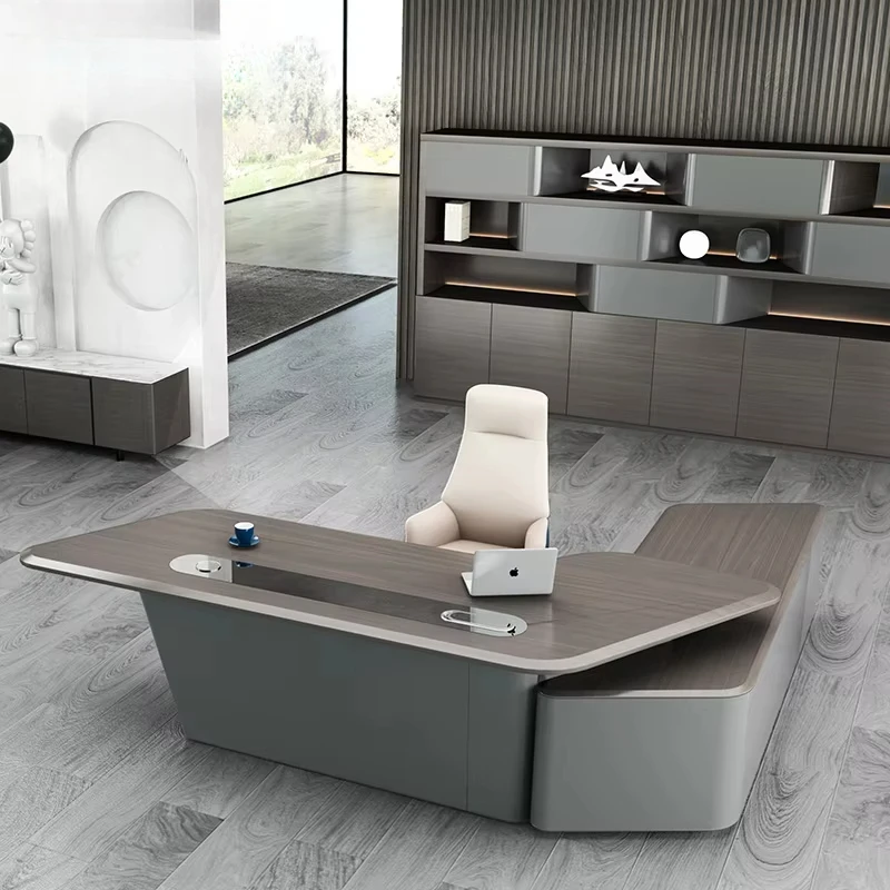 L Shape With Drawer White Luxu - Office Tech Management 评论和价格